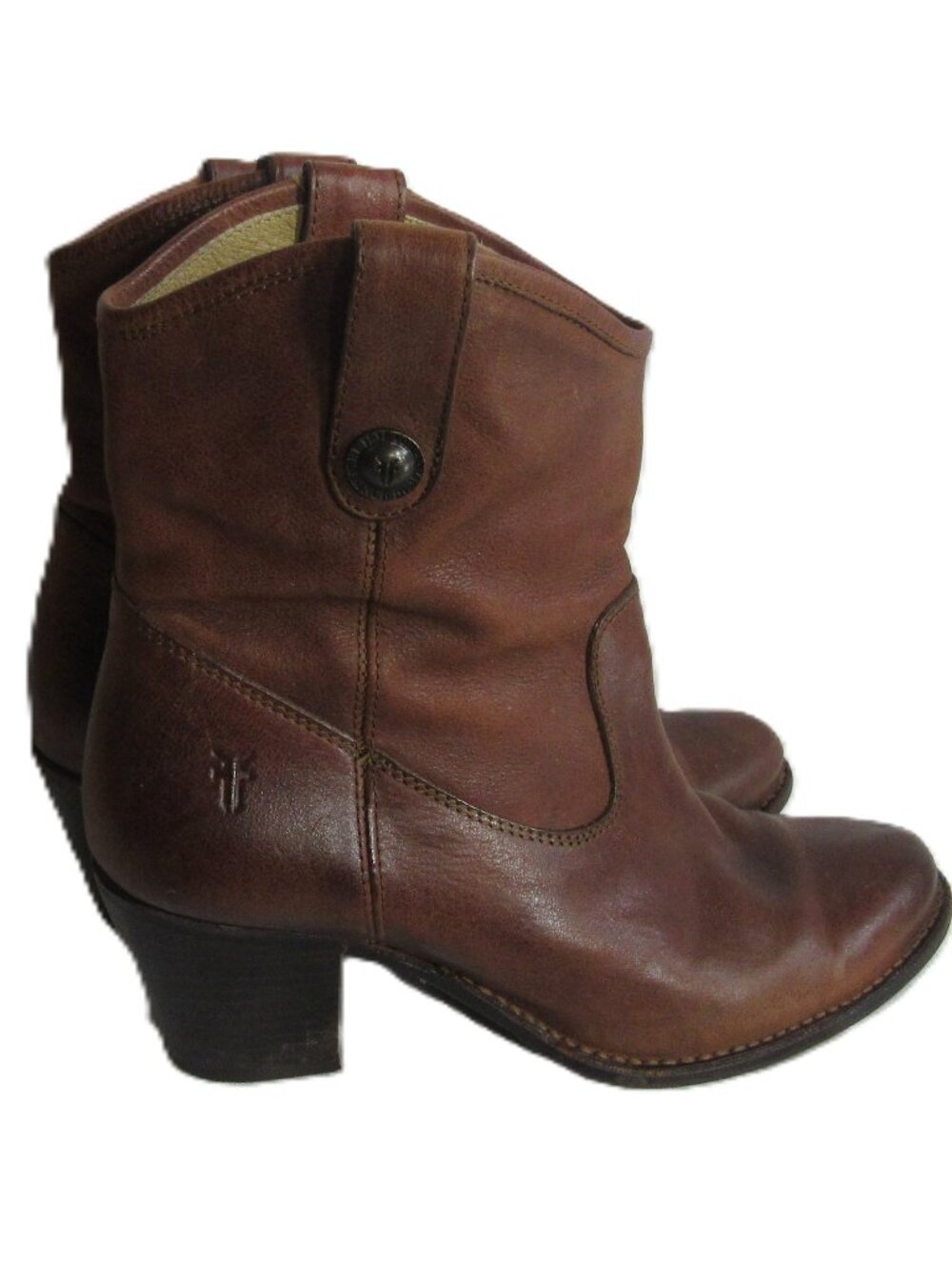 FRYE LEATHER WESTERN COWGIRL BOOTS  8.5 RICH PATINA, LIKE A SADDLE